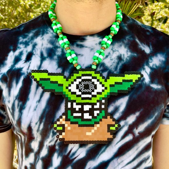 Grogu Subtronics Perler Necklace - Picture 5 of 6